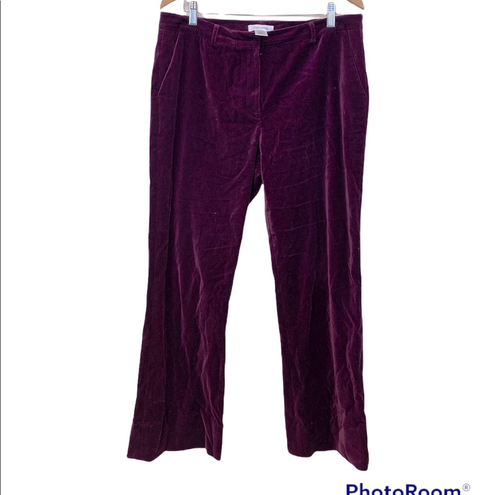 Calvin Klein Purple Velvet Pants size 12us